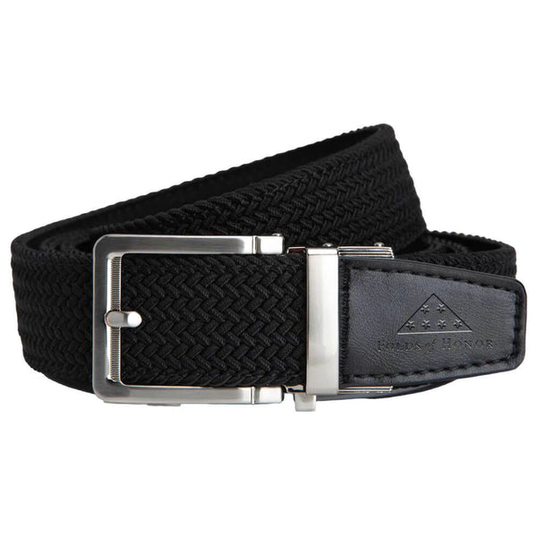 Nexbelt FoH Braided Stamped Tip Ratchet Golf Belt Black - 25 Men