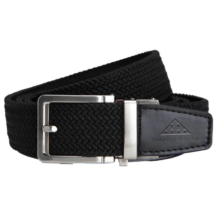 Nexbelt FoH Braided Stamped Tip Ratchet Golf Belt Black - 25 Men