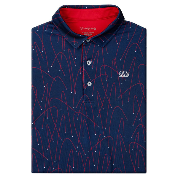 GoodGood Golf Tracer Golf Polo Navy - FA25 Men