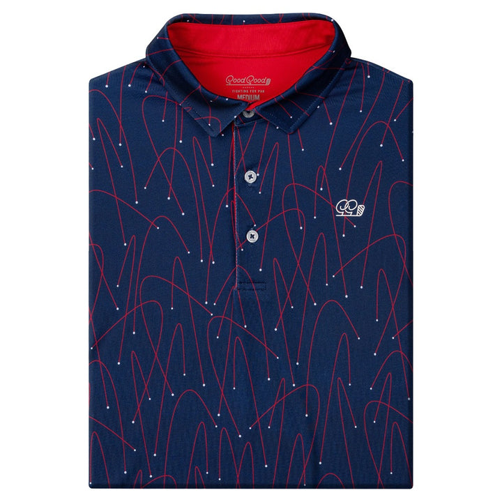GoodGood Golf Tracer Golf Polo Navy - FA25 Men