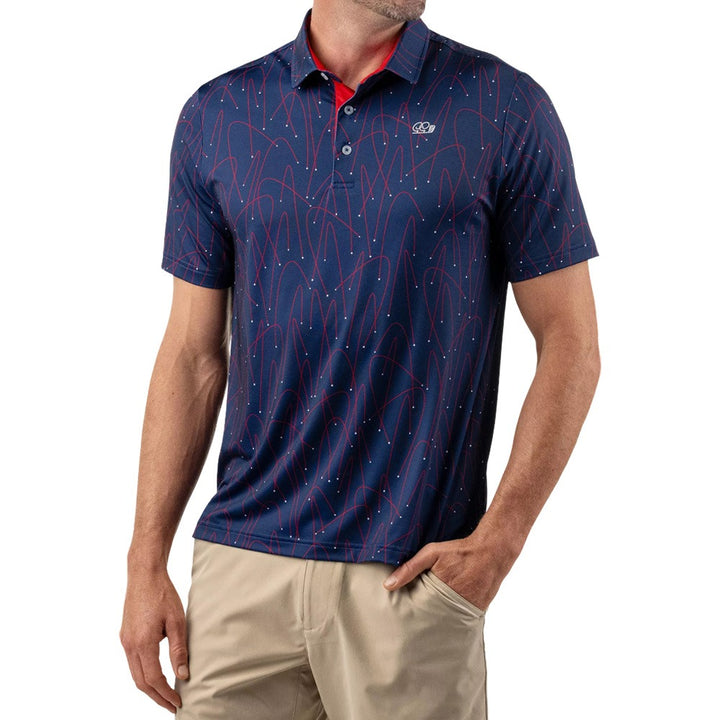GoodGood Golf Tracer Golf Polo Navy - FA25 Men