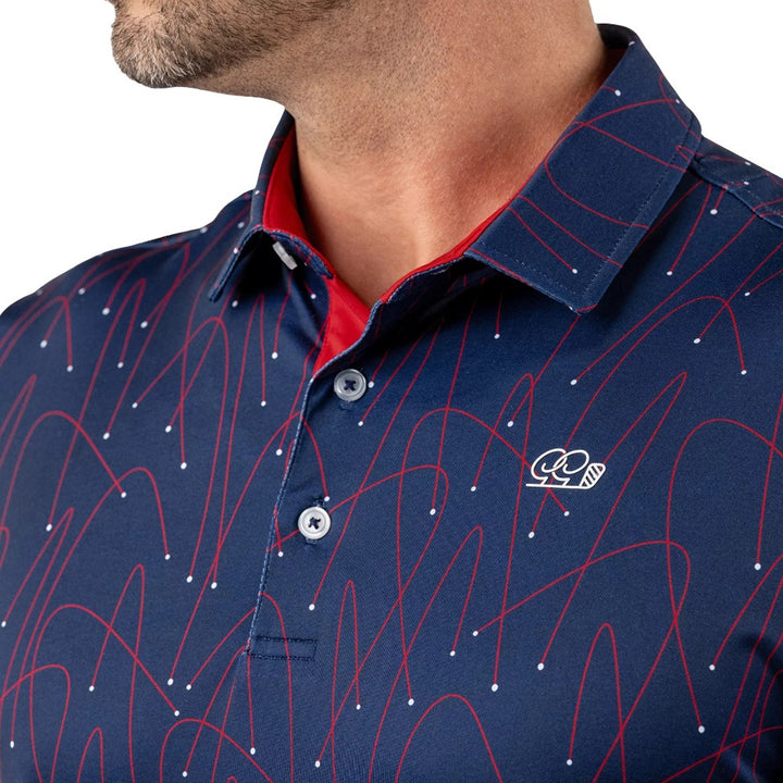 GoodGood Golf Tracer Golf Polo Navy - FA25 Men