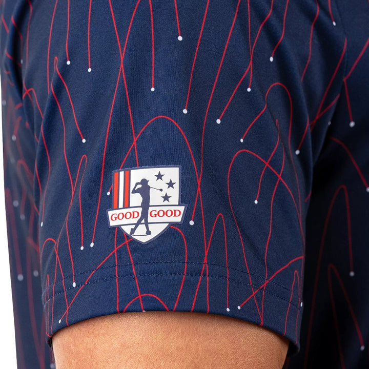 GoodGood Golf Tracer Golf Polo Navy - FA25 Men