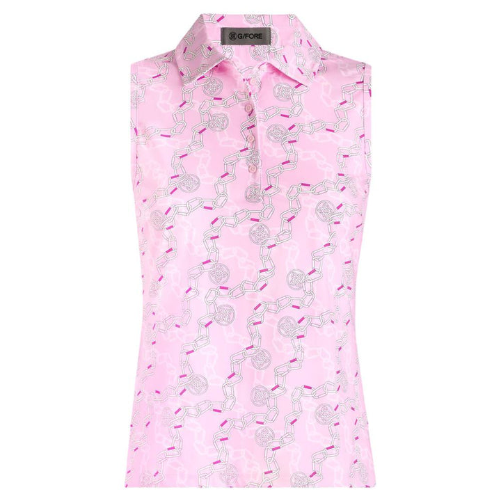 Gfore Carabiner Silky Tech Nylon Sleeveless Golf Polo Lilac - SP25 Women