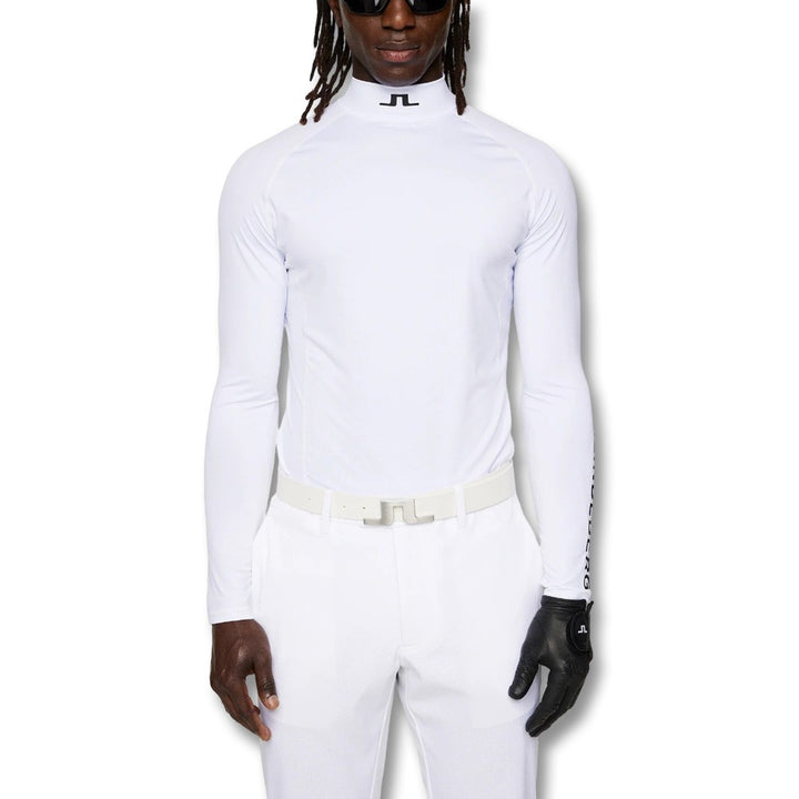 J.Lindeberg Aello Soft Compression Golf Baselayer White - SS25 Men