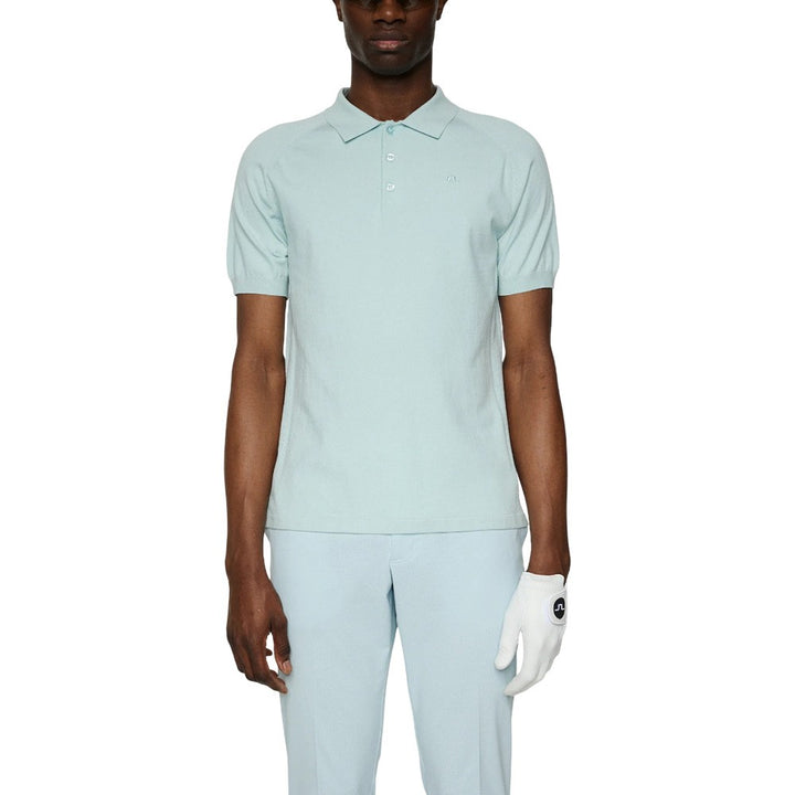 J.Lindeberg Martines Knitted Golf Polo Winter Sky - SH25 Men