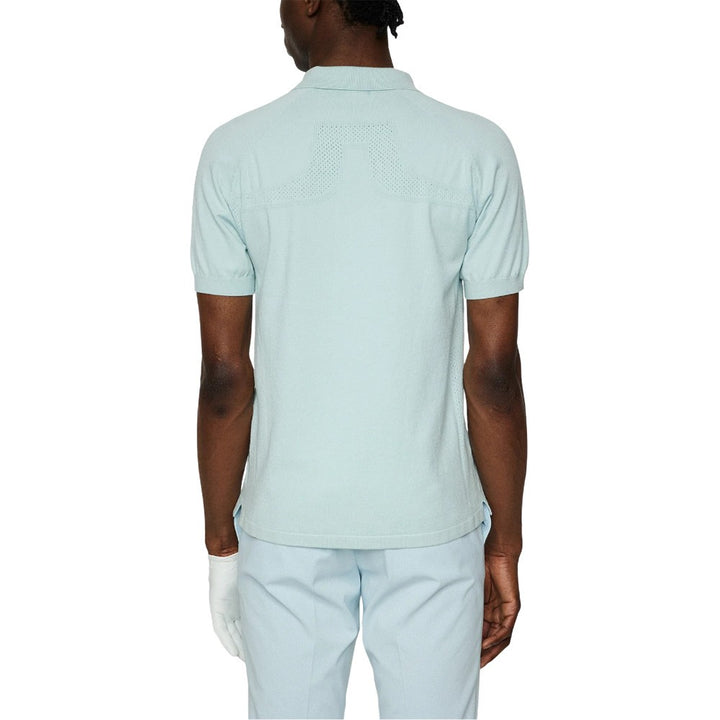 J.Lindeberg Martines Knitted Golf Polo Winter Sky - SH25 Men