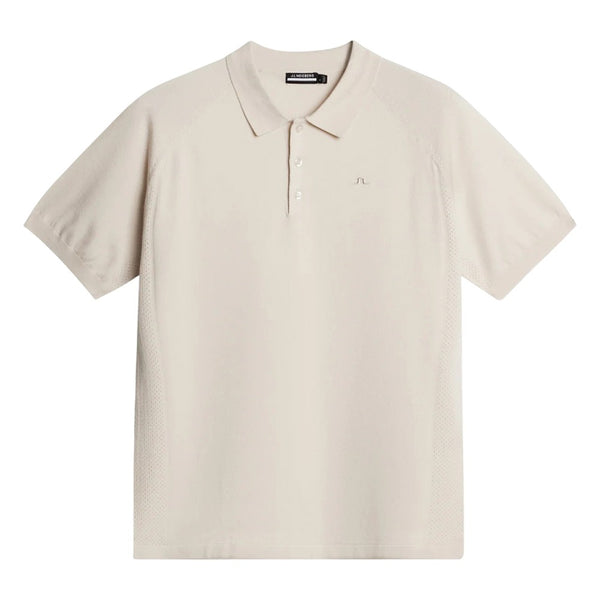 J.Lindeberg Martines Knitted Golf Polo Moonbeam - SH25 Men