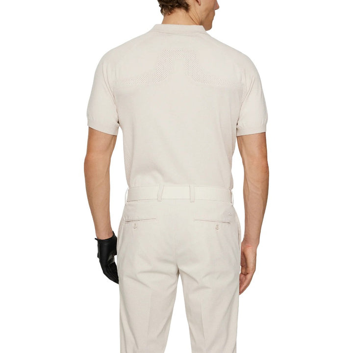 J.Lindeberg Martines Knitted Golf Polo Moonbeam - SH25 Men