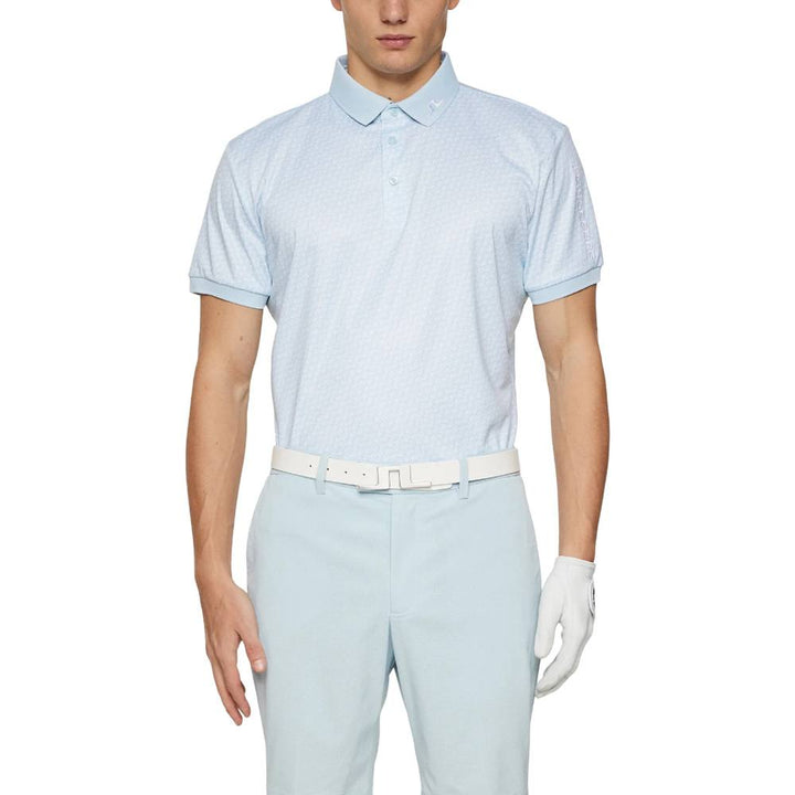 J.Lindeberg Tour Tech Print Golf Polo Shadow Bridge Winter Sky - SH25 Men