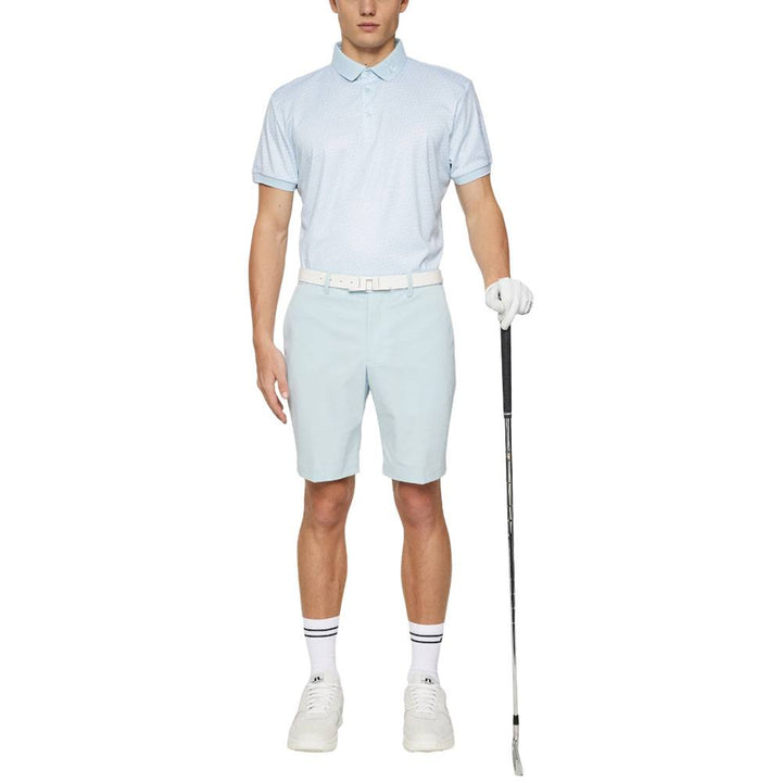 J.Lindeberg Tour Tech Print Golf Polo Shadow Bridge Winter Sky - SH25 Men