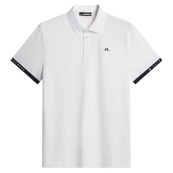 J.Lindeberg Guy Golf Polo White - SS25 Men