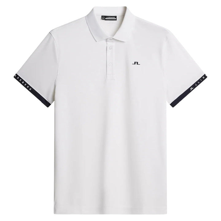 J.Lindeberg Guy Golf Polo White - SS25 Men