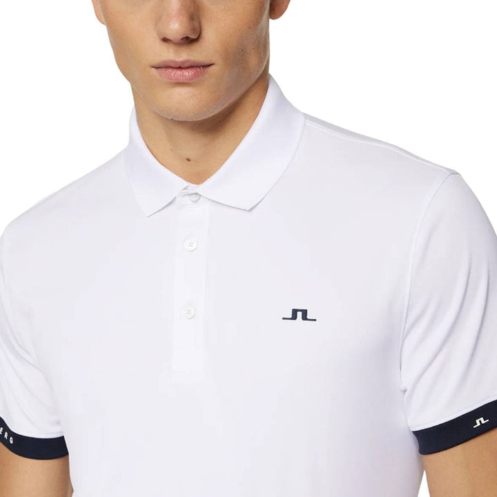 J.Lindeberg Guy Golf Polo White - SS25 Men