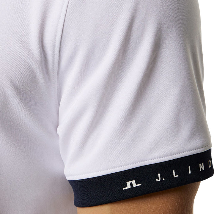 J.Lindeberg Guy Golf Polo White - SS25 Men