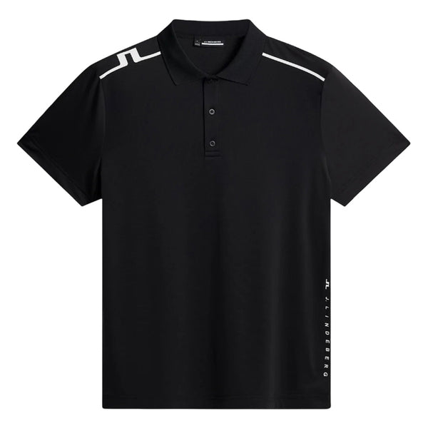 J.Lindeberg Lionel Golf Polo Black - SS25 Men