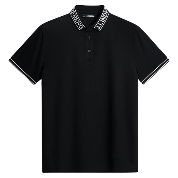 J.Lindeberg Austin Golf Polo Black - SS25 Men