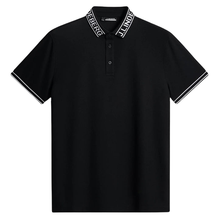 J.Lindeberg Austin Golf Polo Black - SS25 Men