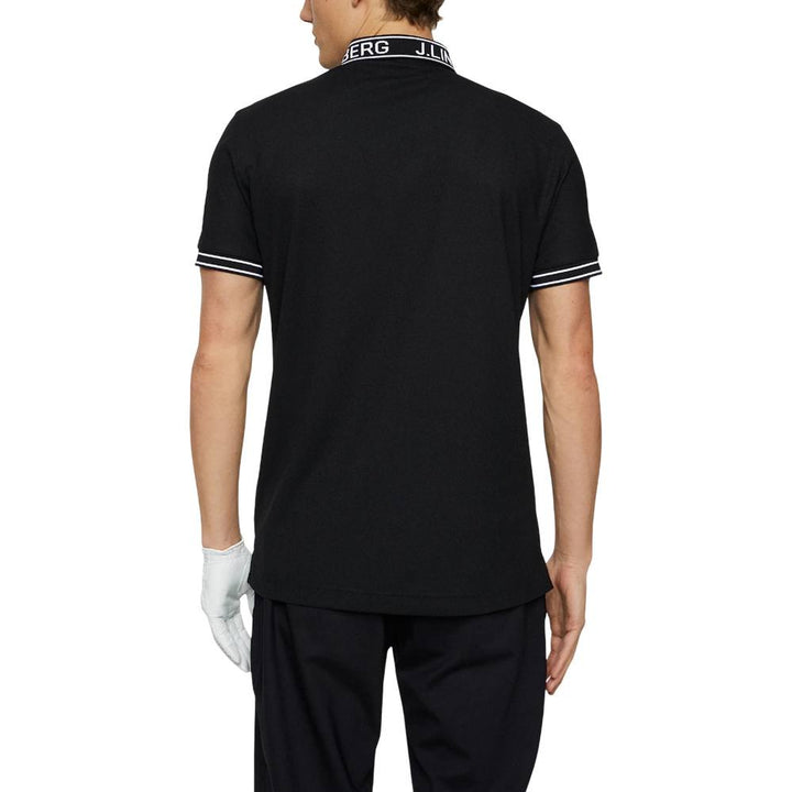 J.Lindeberg Austin Golf Polo Black - SS25 Men