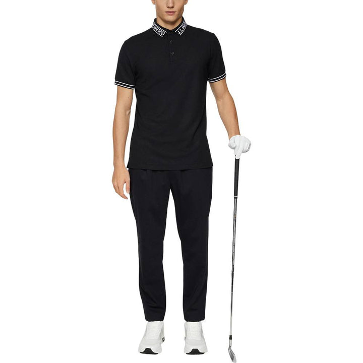 J.Lindeberg Austin Golf Polo Black - SS25 Men