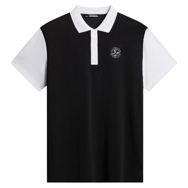 J.Lindeberg Club House Loose Fit Golf Polo Black - SS25 Men