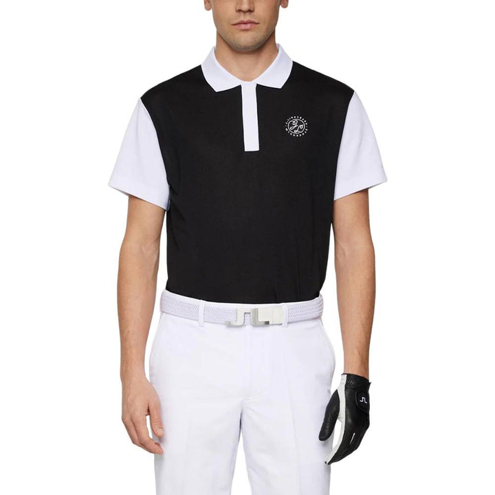 J.Lindeberg Club House Loose Fit Golf Polo Black - SS25 Men