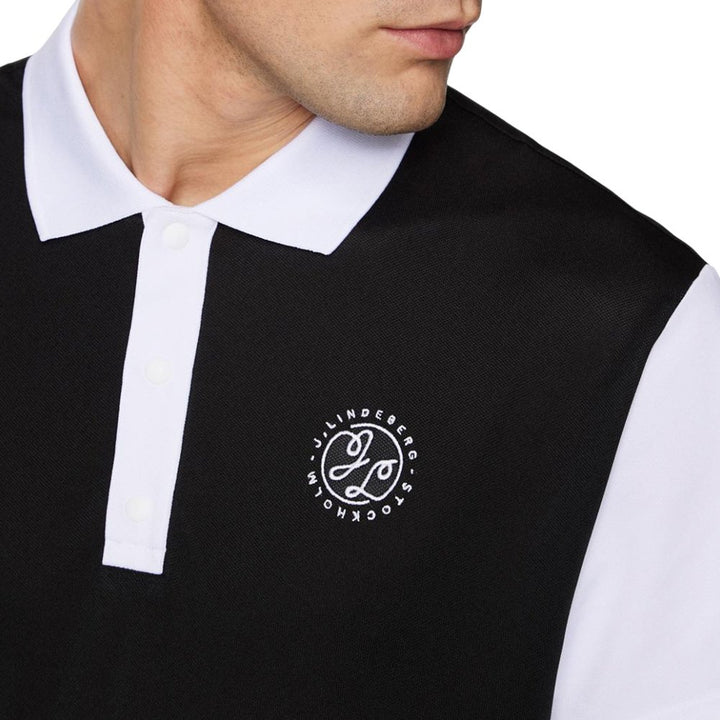 J.Lindeberg Club House Loose Fit Golf Polo Black - SS25 Men