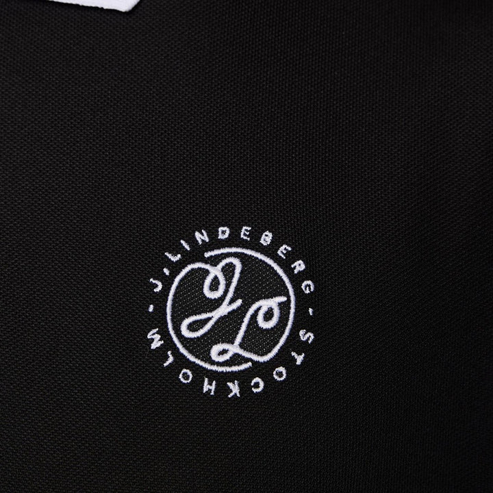 J.Lindeberg Club House Loose Fit Golf Polo Black - SS25 Men