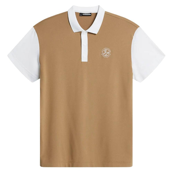 J.Lindeberg Club House Loose Fit Golf Polo Tiger Eye - SS25 Men