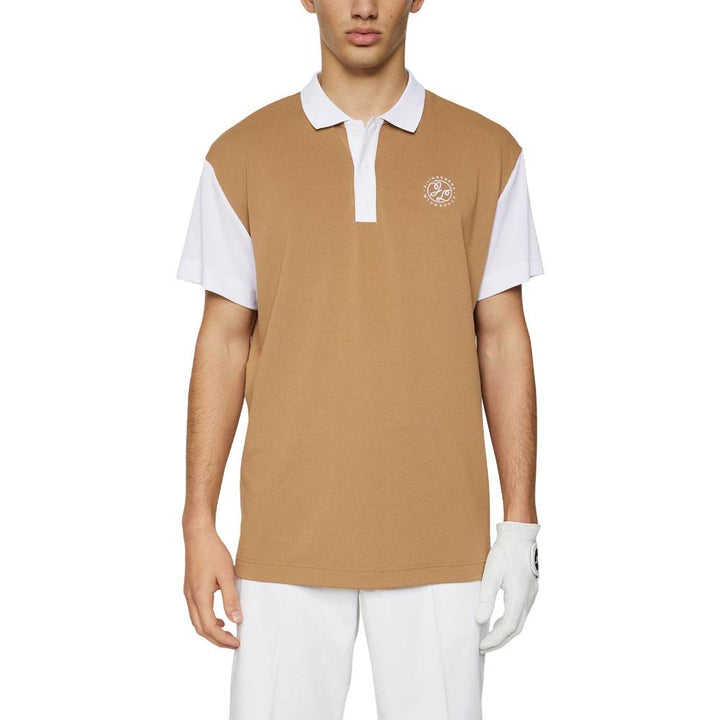 J.Lindeberg Club House Loose Fit Golf Polo Tiger Eye - SS25 Men