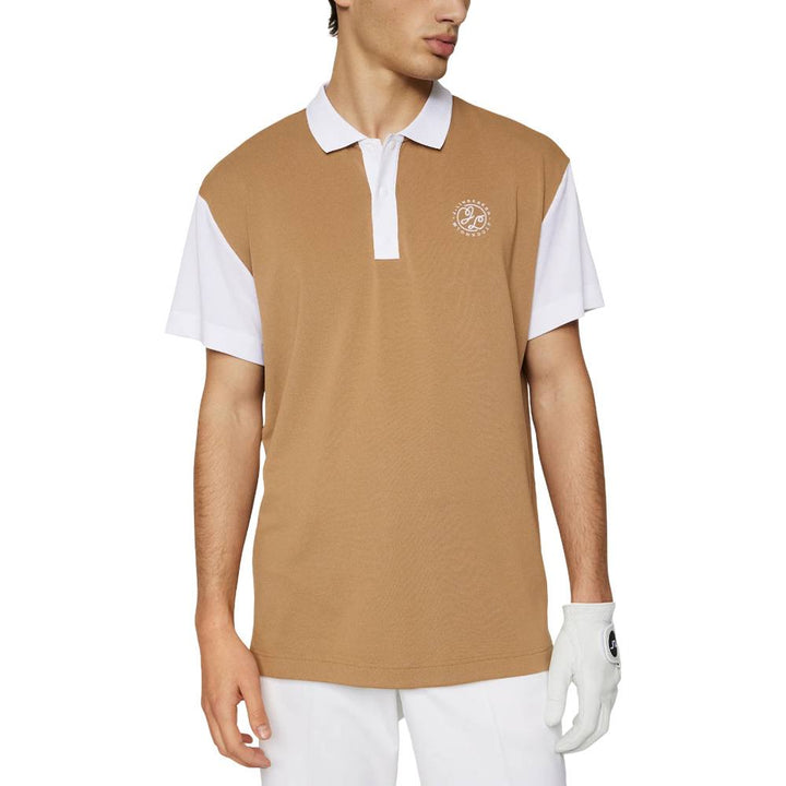 J.Lindeberg Club House Loose Fit Golf Polo Tiger Eye - SS25 Men