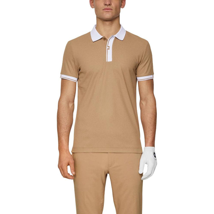 J.Lindeberg Bay Slim Fit Golf Polo Tigers Eye - SS25 Men