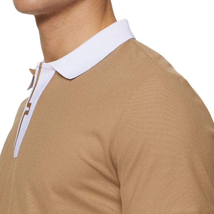 J.Lindeberg Bay Slim Fit Golf Polo Tigers Eye - SS25 Men