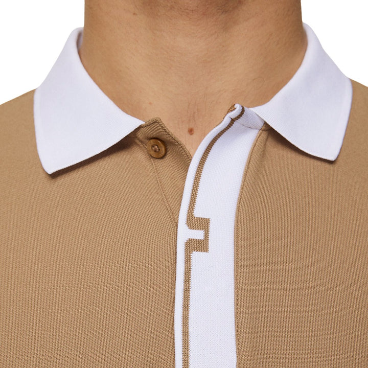 J.Lindeberg Bay Slim Fit Golf Polo Tigers Eye - SS25 Men