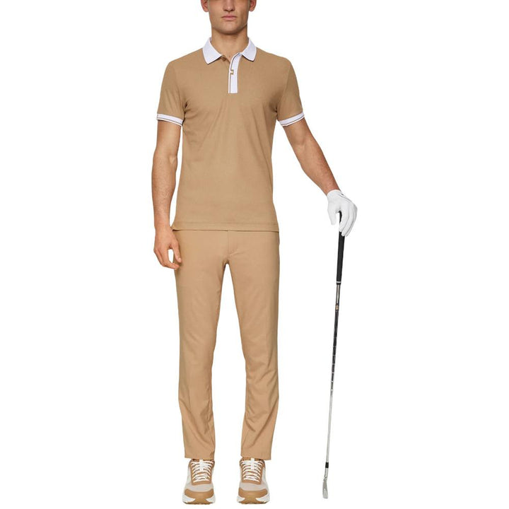 J.Lindeberg Bay Slim Fit Golf Polo Tigers Eye - SS25 Men