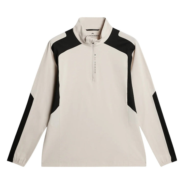 J.Lindeberg Leander Quarter Zip Mid Layer Golf Pullover Moonbeam - SH25 Men