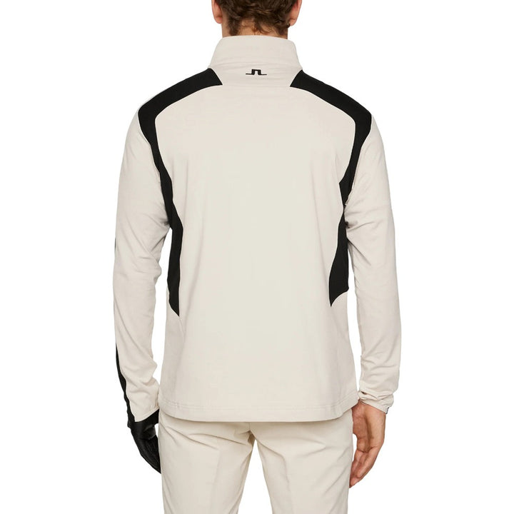 J.Lindeberg Leander Quarter Zip Mid Layer Golf Pullover Moonbeam - SH25 Men