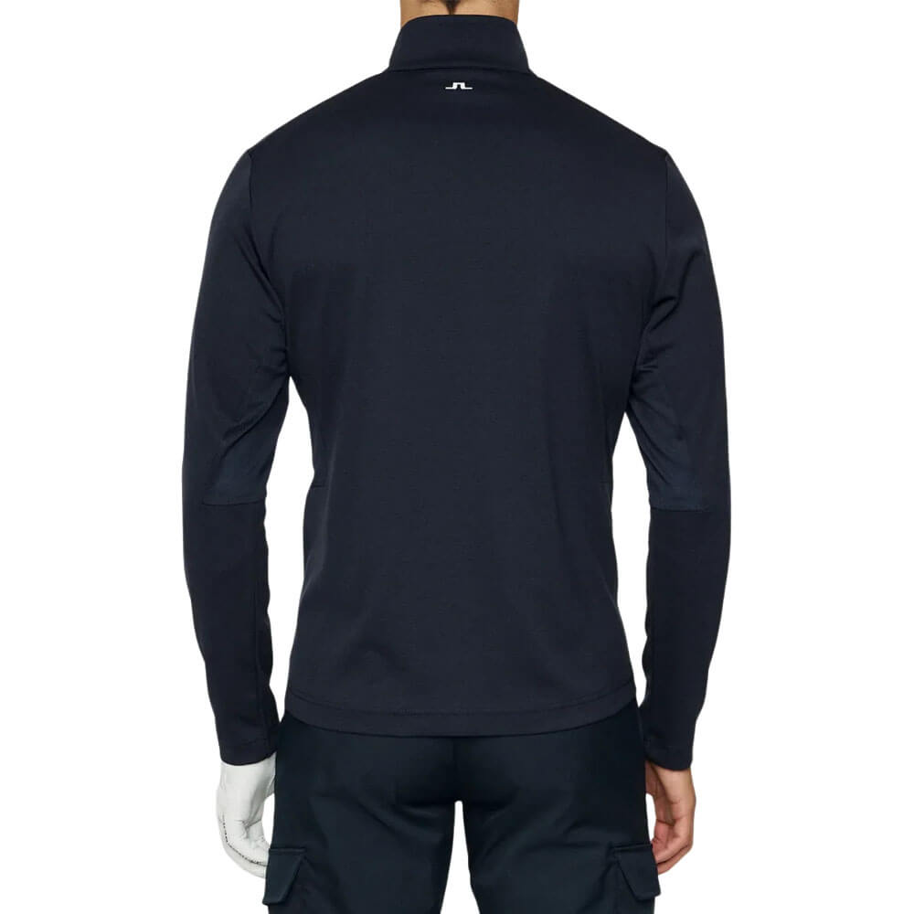 J.Lindeberg Leon Quarter Zip Mid Layer Golf Pullover JL Navy