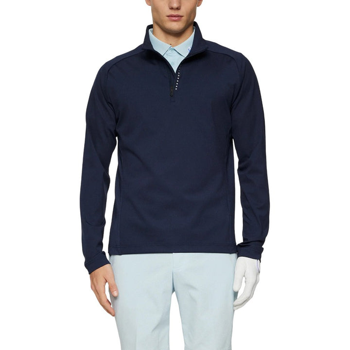 J.Lindeberg Mathias Zip Mid Layer Golf Pullover JL Navy - SH25 Men