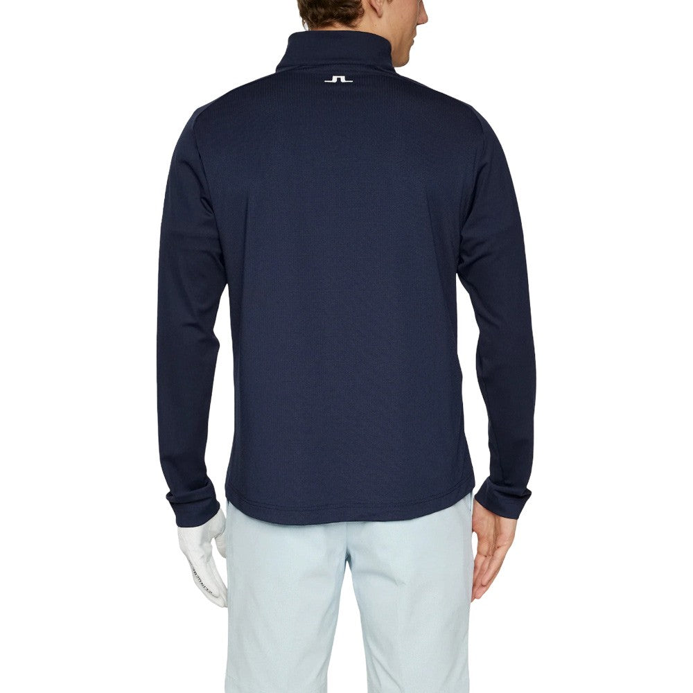 J.Lindeberg Mathias Zip Mid Layer Golf Pullover JL Navy - SH25 Men