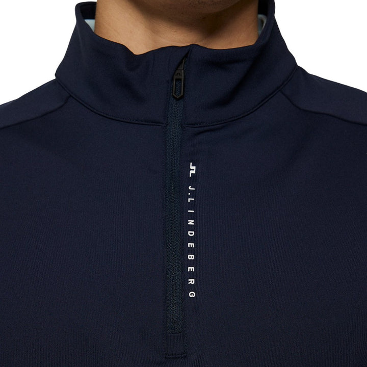 J.Lindeberg Mathias Zip Mid Layer Golf Pullover JL Navy - SH25 Men