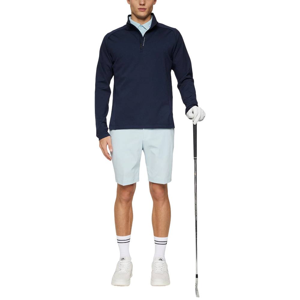 J.Lindeberg Mathias Zip Mid Layer Golf Pullover JL Navy