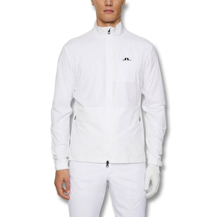 J.Lindeberg Ash Light Packable Golf Jacket White - SS25 Men