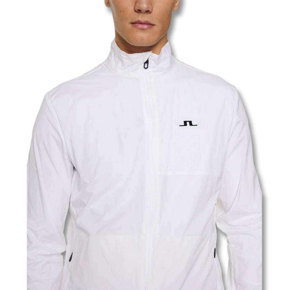 J.Lindeberg Ash Light Packable Golf Jacket White - SS25 Men – Golfio