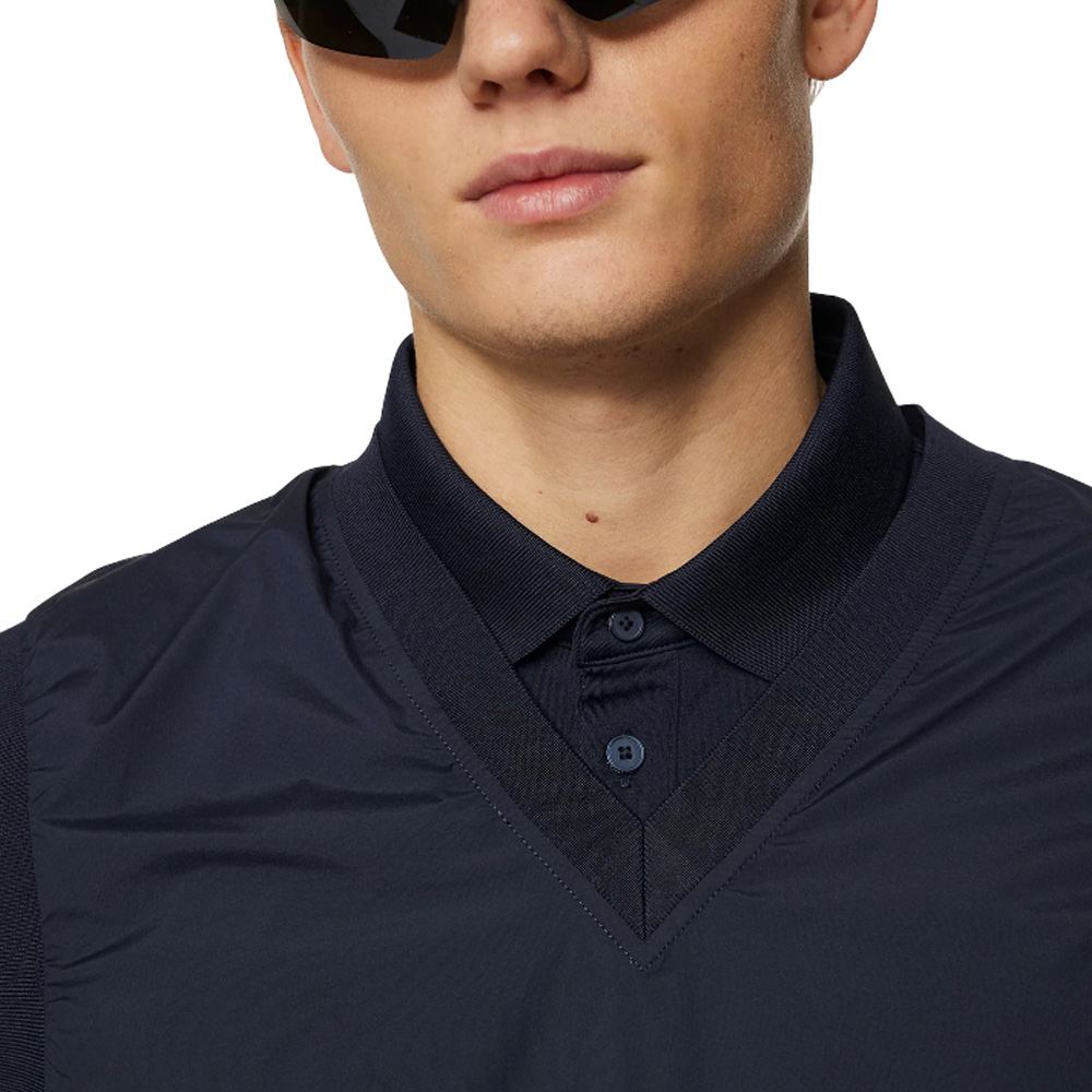 J.Lindeberg Hybrid Windbreaker Golf Vest JL Navy - SS25 Men – Golfio