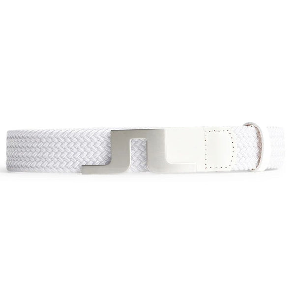 J.Lindeberg Berry Elastic Golf Belt White - SS25 Men