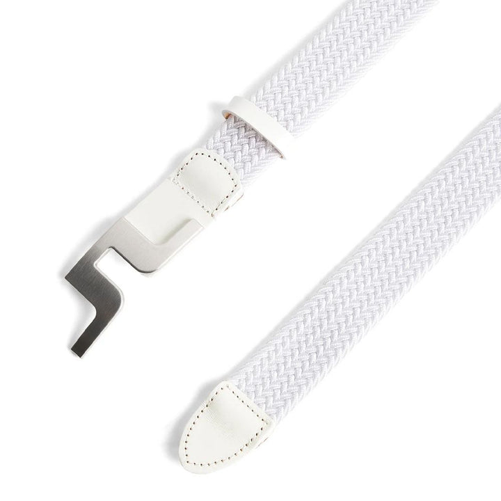 J.Lindeberg Berry Elastic Golf Belt White - SS25 Men