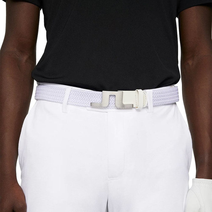 J.Lindeberg Berry Elastic Golf Belt White - SS25 Men