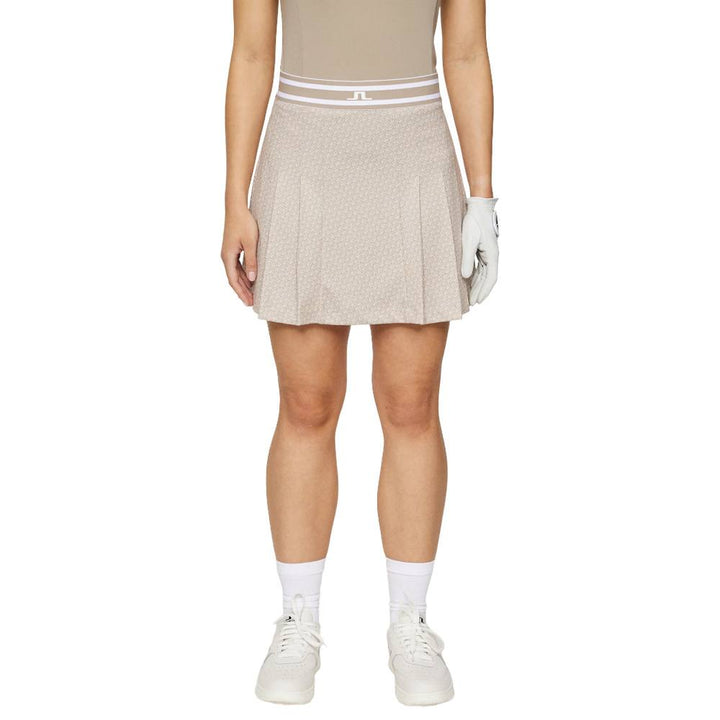 J.Lindeberg Harlow Print Golf Skirt Shadow Bridge Khaki - SH25 Women