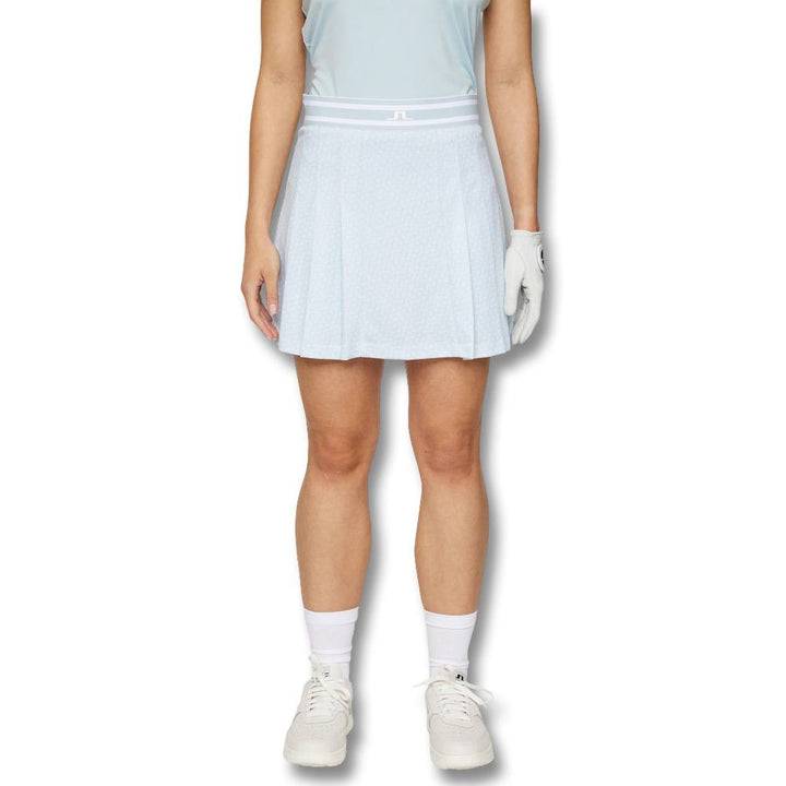 J.Lindeberg Harlow Print Golf Skirt Shadow Bridge Winter Sky - SH25 Women